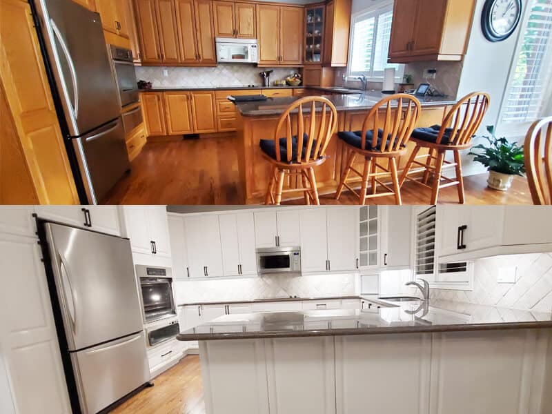 Kitchen Cabinets Repainting White Aurora Kitchen Cabinets Refinishing Vaughan Woodbridge